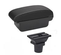 Yurefax For Kia, for Picanto Armrest Box Center Console Storage Case Modification Accessories With Cup Holder USB Port Car Armrest Box(BLACK A-black White Line)