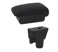 Yurefax For Kia, for Picanto Armrest Box Centre Console Storage Box With USB Interior Car Styling Accessory Car Armrest Box(BLACK C1 Red Line)