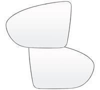 Yurefax, for NISSAN, for Dualis J10 2007-2014 Left Right Door Side Heated Convex Rearview Rear View Backplate Side Door Car Wing Mirror Glass(BLACK Onecolor)