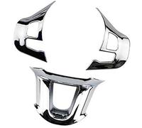 Yurefax, for Peugeot, 2008 208 308 2014 2015 2016 2017 2018 2019, 3Pcs/Set Car Steering Wheel Decoration Cover Trim Sticker Steering Wheel Decal(Glossy Silver)