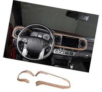 Yurefax, for Tacoma 2016-2020, ABS pear wood car steering wheel button frame glass lift switch frame sticker interior accessories Steering Wheel Decal(BLACK 1)