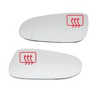 Yurefax, for VW, for Golf, for GTI 6 MK6 2009-2012 Car Left Right Rearview Side Heated Exterior Part Wide Angle Side Door Car Wing Mirror Glass(BLACK Onecolor)