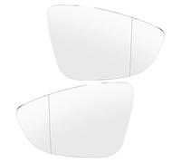 Yurefax, for VW, for Jetta, 6, for MK6, for Passat, B7 2011-2017 Heated Side Mirror Glass Door Wing Rear View Rearview Mirror Glass Side Door Car Wing Mirror Glass(BLACK Onecolor)