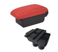 Yurefax For VW, for Touran, for Caddy, Car Armrest Box Central Center Console Storage Box With USB Interface Car Accessories Car Armrest Box(BLACK A4 Red No Usb)