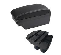 Yurefax For VW, for Touran, for Caddy, Car Armrest Box Central Center Console Storage Box With USB Interface Car Accessories Car Armrest Box(BLACK C3 White Line 7usb)