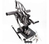 Yurefax, for YAMAHA, YZF R3 MT03 2014 2020 2019 2018 2017 2016 CNC Aluminum Alloy Motorcycle Footrest Footpeg Pedal Foot Peg Rearset Rear Set Motorcycle Foot Peg(Grey)