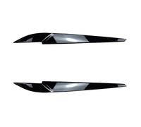 Yurefax Front Headlight Cover Head Light Lamp Eyelid Eyebrow Trim ABS, for X5 X6 F15 F16 2014-2018 Gloss Black Vehicle Light Decals