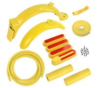 Yurefax Front Rear Mudguard Tire Tyre Fender Guard, for Xiaomi, Mijia M365 Pro Pro2 1S Electric Skateboard Scooter Repair Replacements Kit Skateboard Mudguard(Yellow)