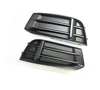 Yurefax Mesh Grill Spoiler, A3 2017-2018 Fog Light Grills 2PCS Left Right Car Front Bumper Lamp Cover Racing Direct Replacement Car Front Fog Light Grille Insert(BLACK 1)