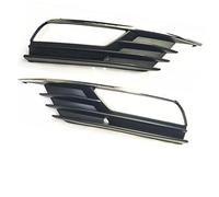 Yurefax Mesh Grill Spoiler, for A3 2014-2016 2PCS Left Right Fog Light Grills Car Front Bumper Lamp Cover Racing Direct Replacement Car Front Fog Light Grille Insert(BLACK 2pcs Sedan)