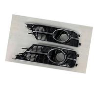 Yurefax Mesh Grill Spoiler, for, A6 2016-2018 Fog Light Grills 2PCS Left Right Car Front Bumper Lamp Car Front Fog Light Grille Insert(BLACK 3)