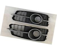 Yurefax Mesh Grill Spoiler, for, A6 2016-2018 Fog Light Grills 2PCS Left Right Car Front Bumper Lamp Car Front Fog Light Grille Insert(BLACK 2)