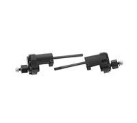 Yurefax Metal Front Rear Portal Axle With Steel Steering Link, for 1/10 RC Crawler Car, for Axial SCX10 II 90046 90047 AR44 Axle Suspension Arm Link(Black Rear Axle)