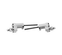 Yurefax Metal Front Rear Portal Axle With Steel Steering Link, for 1/10 RC Crawler Car, for Axial SCX10 II 90046 90047 AR44 Suspension Link(Silver Rear Axle)