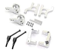 Yurefax Metal Front Steering Cup C Hub Carrier Suspension Arm Drive Shaft 1/10 RC Crawler, for Tamiya, for CC01 Upgrade Parts Suspension Arm Link(Silver)