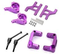 Yurefax Metal Front Steering Cup C Hub Carrier Suspension Arm Drive Shaft 1/10 RC Crawler, for Tamiya, for CC01 Upgrade Parts Suspension Arm Link(Purple)