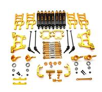 Yurefax Metal Upgrade Parts Kit Shock Absorber Suspension Arms, for HSP 94111 94108 1/10 RC Car Monster Truck Accessories Suspension Arm Link(Yellow)