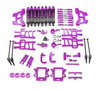 Yurefax Metal Upgrade Parts Kit Shock Absorber Suspension Arms, for HSP 94111 94108 1/10 RC Car Monster Truck Accessories Suspension Arm Link(Purple)