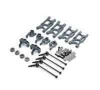 Yurefax Metal Upgrade Parts Kit Suspension Arms Steering Knuckle, for Wltoys 144001 124019 124018 LC Racing 1/14 RC Car Suspension Arm Link(Lavender)