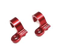 Yurefax Motorcycle Accessories CR Logo Front Rear Brake Line Hose Cable Guide Clamp CR80R CR85R CR 80R 85R 1998-2007 Motorcycle Brake Hose Clamp(Cable Clamp-Red)