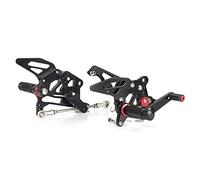 Yurefax Motorcycle CNC Aluminum Adjustable Rear Set Rearsets Footrest, for YAMAHA, R1 2015 Motorcycle Foot Peg(Blackred)