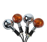 Yurefax Motorcycle Front Orange Lens Turn Signal Flashers Fit, For YAMAHA, Virago XV250 250 2006 V-MAX1200 V-star XVS400 XVS650 XVS1100 Motorcycle Turn Signal Indicator(2 Pair Orange)