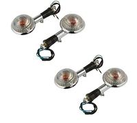 Yurefax Motorcycle Front Orange Lens Turn Signal Flashers Fit, For YAMAHA, Virago XV250 250 2006 V-MAX1200 V-star XVS400 XVS650 XVS1100 Motorcycle Turn Signal Indicator(2 Pair Clear)