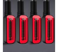 Yurefax Motorcycle Turn Signals Built In Relay Motorcycle Light Waterproof Stop DRL Motorcycle Flasher Universal Turn Signals Indicators Motorcycle Turn Signal Indicator(4 Red Yellow)
