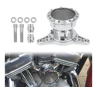 Yurefax Motorcycle Velocity Stack Air Filter Intake Chrome Cleaner Aluminum, for Harley, Sportster 1200 Custom 883 Iron XL883N SuperLow Motorcycle Air Filter