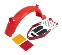 Yurefax Rear Back Fender Mudguard Metal Bracket With Gap Cover Pad, for Xiaomi, M365 Pro Pro 2 Electric Scooter 8.5 10 Inch Tire Wheel Skateboard Mudguard(Red)