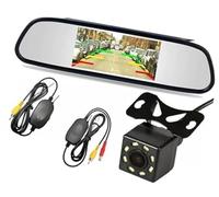Yurefax Reverse Camera Wireless with Mirror Monitor, for Vehicle Parking Hd 4.3 Rear View Backup Camera(BLACK XC 8)