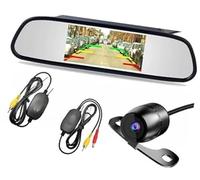 Yurefax Reverse Camera Wireless with Mirror Monitor, for Vehicle Parking Hd 4.3 Rear View Backup Camera(BLACK XC BF)