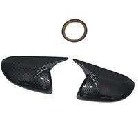 Yurefax Side Rearview Mirror Cover, for Mazda, 2, for, 3 1.6 Wing Cap With The Painted Color Mirror Cover(BLACK Carbon fiber pattern)