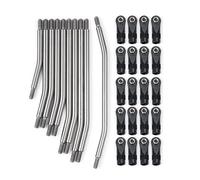 Yurefax Stainless Steel Linkage Link Rod And Rod End Unassembled Kit 1/10, for Axial, for SCX10 SCX10 II 90046, for Wraith 90018 90048 Suspension Arm Link(For SCX10-324mm)