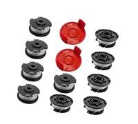 Yurefax String Trimmer Replacement Spool Line, for Einhell GE-CT 18/28 Li and GE-CT 18/28 Li TC, 1.6mm 4.9m Nylon Replacement Grass Strimmer Line (10Spool + 2Cover) Strimmer Spool Replacement