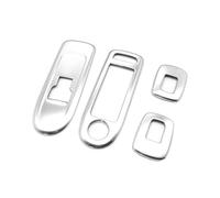 Yurefax Switch Button Panel Trim Stickers, for Citroen, C5, for Peugeot, 508 Car Silver Door Window Lift Switch Armrest Cover Window Control Trim Window Switch Cover