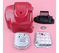 Yurefax Top Cylinder Engine Exhaust Muffler Air Guide Cover Kit GX35 GX35NT HHT35S 4 Stroke Small Engine Motor Part Chainsaw Muffler Kit