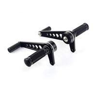 Yurefax Universal Cafe Racer Foot Pegs Rests Rearsets, for YAMAHA, RD350 RD 350 73 74 75 XS650 XS 650 70-83 V-twin 920 81 82 83 Motorcycle Foot Peg(BLACK)