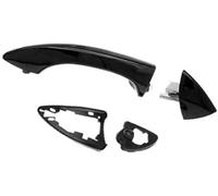 Yurefax Vehicle Exterior Handle Overlay Cover Car Exterior Door Handle, for BMW, for X5 E53 2000-2006 51218243617 51218243618 Front Left Right/Rear Right Outside Outer(Black RHD Front Left)