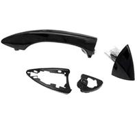 Yurefax Vehicle Exterior Handle Overlay Cover Car Exterior Door Handle, for BMW, for X5 E53 2000-2006 51218243617 51218243618 Front Left Right/Rear Right Outside Outer(Black RHD Rear Left)