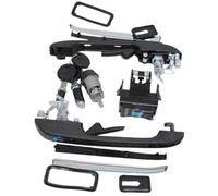 Yurefax Vehicle Exterior Handle Overlay Cover Car Exterior Door Handle, for Vw, for Golf Mk2 84-91, for Jetta 78-92 191898081 898260001 Outside Ignition Lock Kit Set with 2