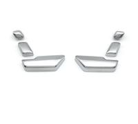 Yurefax W204 C204 X204 GLK204 W212 W207 W166 Car Black Silver Seat Headrest Adjust Control Button Switch Cover, for C GLK E Class Seat Adjustment Switch(Silver Set 6PCS)