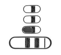 Yurefax Window Glass Lift Button Cover Trim, for Hyundai, Aini Krypton 5 IONIQ 2022+ B Car Carbon Fiber Door Armrest Panel Switch Window Control Trim Window Switch Cover