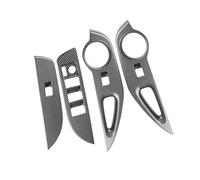 Yurefax Window Glass Lift Button Cover Trim, for Toyota, for Corolla, Cross 2021 2022 RHD Car Carbon Fiber Switch Door Armrest Panel Window Control Trim Window Switch Cover