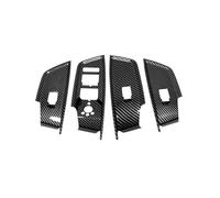 Yurefax Window Glass Lift Button Trim Cover, for, A3 8Y 2021 Car Carbon Fiber Door Armrest Panel Sticker Switch Window Control Trim Window Switch Cover