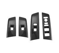 Yurefax Window Glass Lift Button Trim Cover For CRV CR-V 2022 2023 Car Carbon Fiber Switch Door Armrest Panel Sticker Window Control Trim Window Switch Cover
