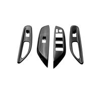 Yurefax Window Glass Lift Button Trim Cover, for Toyota, YARiS Cross 2020-2023 LHD Car Glossy Black Door Armrest Panel Switch Window Control Trim Window Switch Cover