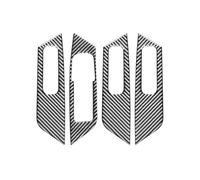 Yurefax Window Lift Switch Panel Cover Trim Sticker Carbon Fiber, for Skoda, for KODIAQ, 2017-2021 Accessories Window Control Trim Window Switch Cover