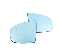 Yurefax Wing Mirror Glass, for BMW, X5 X6 Series E70 E71 E72 2007-2014 Car Side Rearview Wing Heated Mirror Blue Rear Accessories Exterior Parts Door Car Wing Mirror Glass(BLACK Left and right)