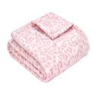 Yurhap Leopard Print Baby Blanket Fleece Baby Blankets for Girls, Ultra Soft Cozy Fluffy Infant Toddler Newborn Receiving Blankets for Crib Stroller, 30"x40", Light Pink
